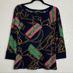 Ralph Lauren Equestrian Boatneck Blouse